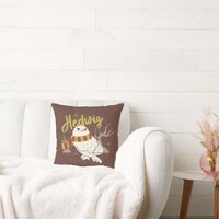 Hedwig Whimsical Forest Drawing Throw Pillow