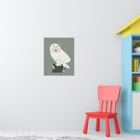Hedwig With Letter Whimsical Drawing Poster