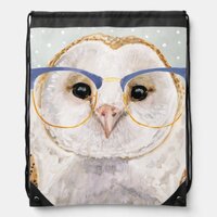 Four-Eyed Forester | Wise Owl Drawstring Bag