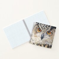 Eagle Owl face fine art portrait  Notebook