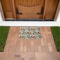Owl and Forest Leaf Pattern Doormat