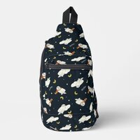 Hedwig Nighttime Moonlight Pattern Sling Bag