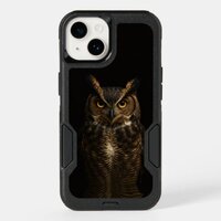 Black 4 Luxe OtterBox iPhone 14, Golden Eye Owl