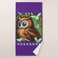 The Majestic Brown Owl Bath Towel