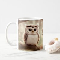 Cute Watercolor Owl Personalized Coffee Mug