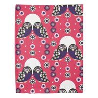 Folk Art Owl Duvet Cover