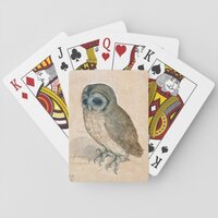 RENAISSANCE ANIMAL DRAWINGS / THE OWL by Durer Poker Cards