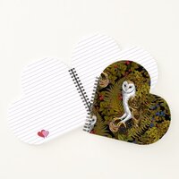 Owls, ferns, oak and berries 2 notebook