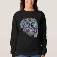 Ethnic Patterned Owl Sweatshirt