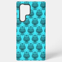 Owl (neon blue) - Samsung Case