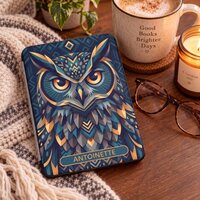 Boho Geometric Owl Personalized Name Kindle Cover