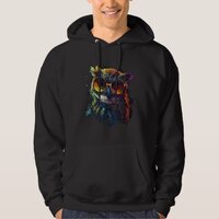 Owl Artwork Animal Glasses Colourful Bird Owl Hoodie