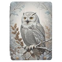 Pretty White Snowy Owl Winter iPad Air Cover