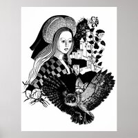 Lady and Night Owl Poster