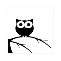 Owl on a branch illustration self-inking stamp