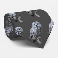 Great Gray Owl Neck Tie