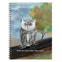 Seasonal Owl Painting in Nature Wonders Notebook