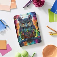 Psychedelic Fantasy Hippy Owl iPad Air Cover