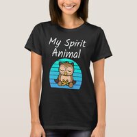 Owl My Spirit Animal Relaxing Mediation Yoga Owls T-Shirt