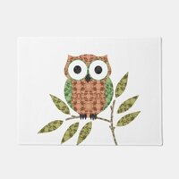 Cute Hoot Owl Door Mat