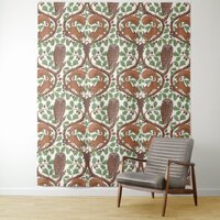 Woodland Whispers/Owls and Squirrels in the Oak/mo Tapestry