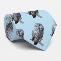 Great Gray Owl Neck Tie