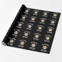 Be Proud Of Whooo You Are Funny Owl Pun Dark BG Wrapping Paper