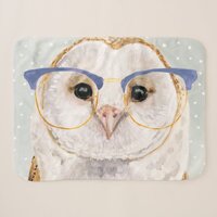 Four-Eyed Forester | Wise Owl Sherpa Blanket