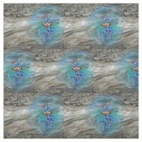 Magical Blue Plumage Fashion Owl Fabric