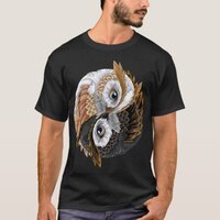 Ying Yang Owl Yin Qigong Tai Chi Owls T-Shirt