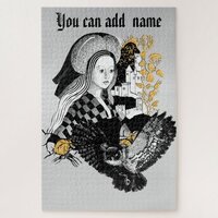 Lady and Night Owl Jigsaw Puzzle