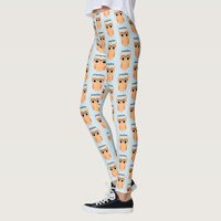 UnibrOwl Unibrow Owl | Funny Cute Owl Pattern Leggings