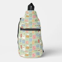 Hedwig Post Letter Block Pattern Sling Bag
