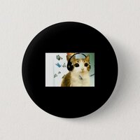 Cat Owl Funny Cursed Internet Trendy Meme Funny Me Button