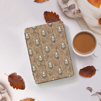 Brown Owl Illustrated Woodland Pattern iPad Pro Cover