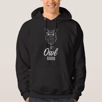 It Is Owl Good Cute Bird Eagle Art Cool Owner Owl Hoodie