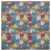 Owl in crown fabric