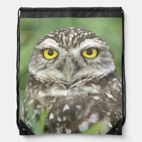 USA, Florida, Cape Coral, Burrowing Owl (Athene Drawstring Bag