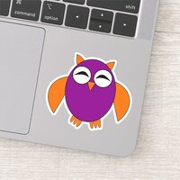 Cute Halloween Owl Shaped Sticker