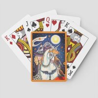 SLEEPY HOLLOW, HEADLESS GOTHIC WITCH, UNICORN, OWL POKER CARDS