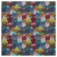 Owl in crown fabric