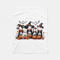 Ghost Owls Cows Halloween Animals Cow Lover Spooky Fleece Blanket