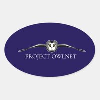 Project Owlnet Oval Sticker