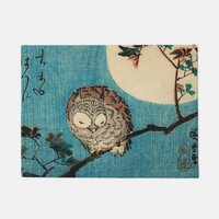 Hiroshige - Horned Owl Maple Branch Doormat