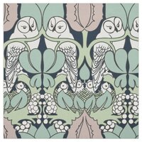 Voysey Owl Arts and Crafts Art Nouveau Fabric