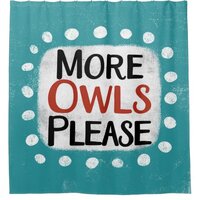 More Owls Please Shower Curtain