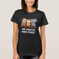 Cute Sloth Owl Koala Sleep Sleeping Animal Kids Wo T-Shirt