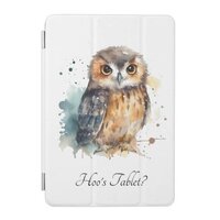 Cute Watercolor Owl, custom iPad Mini Cover