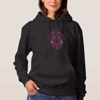 Tribal Owl Art Indigenous Culture Animal Art Hoodie