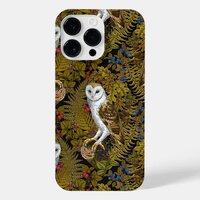 Owls, ferns, oak and berries 2 iPhone 14 pro max case